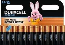 AA batterij Duracell Optimum blister van 12 stuks