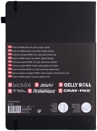 A4 Notitieboek Zwart Sakura Schets-Notitieboek 140gr 80vel-2