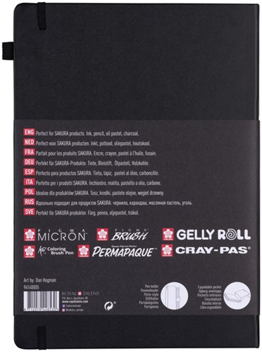 A4 Notitieboek Zwart Sakura Schets-Notitieboek 80 Vel-2