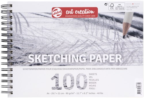 Schetsboek Talens Art Creation Spiraal A4 90gr 100vel