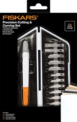 Precisiemes Fiskars Medium Duty set à 12 mesbladen wit