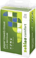Handdoek Satino Comfort PT2 z-vouw 2-laags 20,6x24cm wit 277330