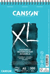 Aquarelblok Canson XL Aquarelle A5 20V 300gr spiraal