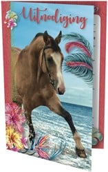 Uinodiging paarden 17.5x12.2cm