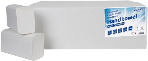 Handdoek Cleaninq M-vouw 2-laags 203x320mm 25x120st wit-2