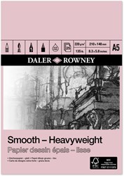 Tekenpapier Daler-Rowney Smooth Heavyweight 220gr A5 natuurlijk wit