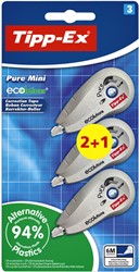 Tipp-ex Correctieroller 5mm x 6m ecolutions pure mini blister 2+1 gratis