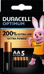 AA Batterij Duracell Optimum 200% 5x