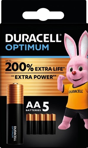 AA Batterij Duracell Optimum 200% 5x