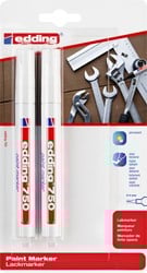 Viltstift edding 750 lakmarker rond 2-4mm blister à 2 stuks wit