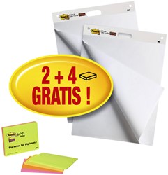 Post-it flipover papier 2 blokken + 4 blokken Meeting notes gratis