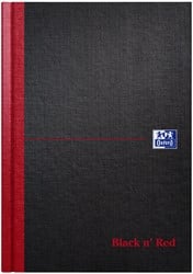 Notitieboek A5 Gelinieerd Zwart Oxford Black n' Red 96 Vel