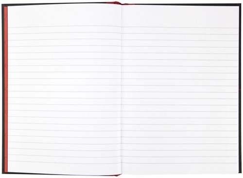 Notitieboek A5 Gelinieerd Zwart Oxford Black n' Red 96 Vel-2