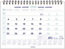 1-Maandskalender 2026 Brepols 43x31.5cm