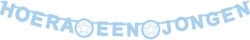 Letterslinger ''Hoera een jongen'' blauw