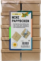 Doos karton Folia mini 7,5x7,5x4,5cm 10 stuks kraft