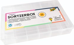 Plastic opbergdoos met vakjes Folia 17 vakken 18x265x4cm transparant