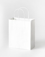 Tas met handvat Folia kraftpapier 110gr 18x21x8cm 20 stuks wit-2