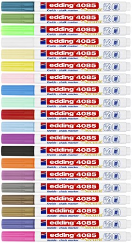 Krijtstift edding 4085 by Securit rond 1-2mm neon geel-3