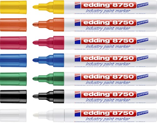 Lakmarker edding e-8750 industry geel 10 stuks-2