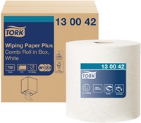 Poetspapier Tork Wiping Plus Combi W1/2/3 multifunctioneel 255m wit 130042
