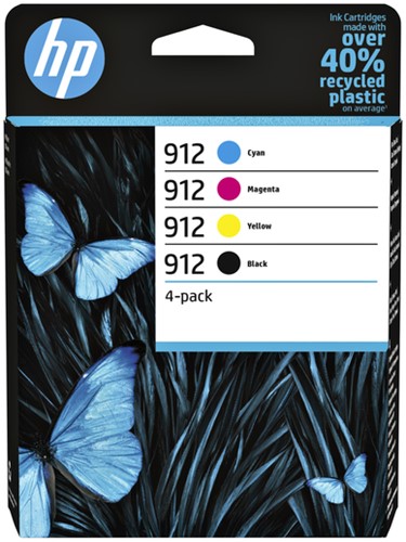 HP 912 multipack zwart + 3 kleuren