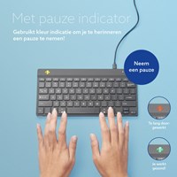 Ergonomisch toetsenbord met pauze software Qwerty R-GO Break Compact-5
