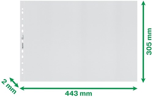 Showtas A3 liggend gerecycled PP 100 micron 11-rings pak van 25 stuks Leitz-3