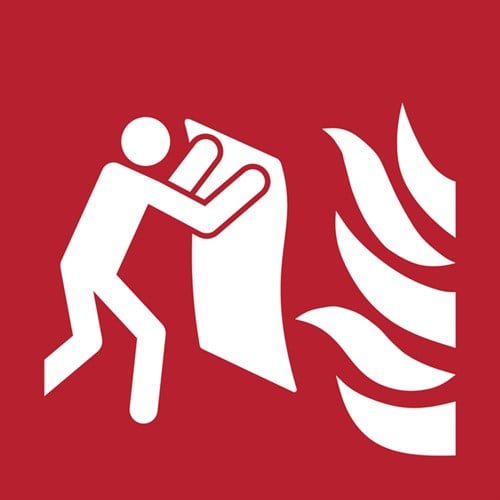 Pictogram branddeken 200x200mm Tarifold