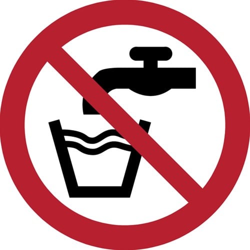 Pictogram geen drinkwater ø100mm Tarifold