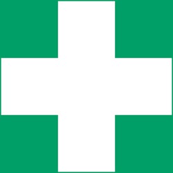 EHBO pictogram Tarifold 200x200mm