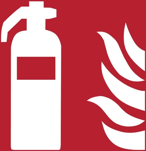 Pictogram brandblusser 200x200mm Tarifold
