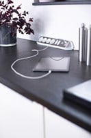 Stekkerdoos Brennenstuhl bureau Estilo 6 voudig inclusief 2 USB 2m meter wit/zilver-3