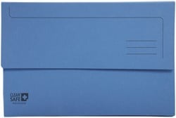 Pocketmap Exacompta Clean'Safe A4 400gr blauw 5 stuks
