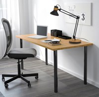 Bureaulamp Unilux Baya led bamboe zwart-1