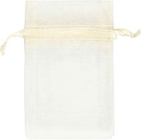 Organza zakjes Creativ Company 7x10cm 10 stuks off-white 10 zak-3