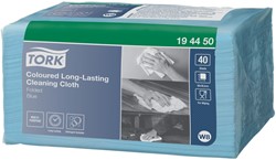 Reinigingsdoek Tork W8 Premium 1-laags 8x40 vel blauw 194450