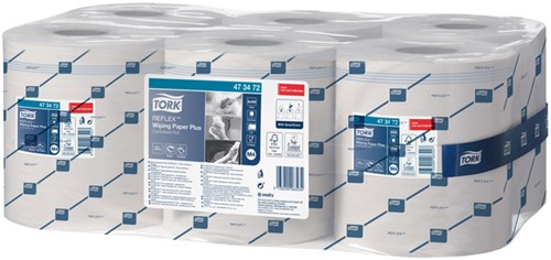 Poetsrol Tork Reflex ™ Plus M4 SmartCore® centerfeed 2 laags 150m wit 473472-2