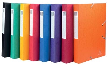 Exacompta Elastobox Cartobox rug van 4 cm geassorteerde kleuren: groen blauw geel rood paars zwa...