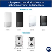 Handdoek Tork PeakServe Continu H5 universal gecomprimeerd wit 100585-3