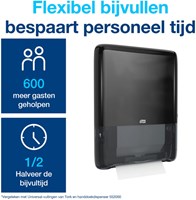 Handdoekdispenser Tork H5 Elevation PeakServe klein zwart 552558-2