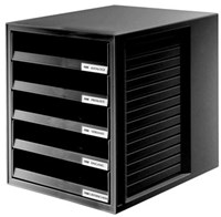 Ladenkastje plastic 4 laden Han Impuls openladen zwart