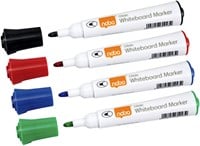 Nobo Glide whiteboardmarker, ronde punt, pak van 10 stuks, geassorteerde kleuren-3