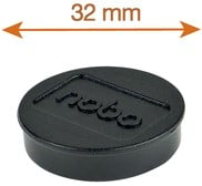 Magneet Nobo 32mm zwart 10 stuks-1