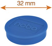 Magneet Nobo 32mm blauw 10 stuks-1