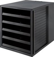 Han ladenblok Systembox Karma, met 5 open laden, eco-zwart