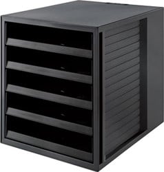 Han ladenblok Systembox Karma, met 5 open laden, eco-zwart