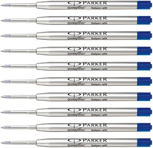 Parker Quinkflow vulling voor balpen, medium, blauw, blister met 10 stuks-3