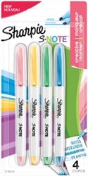 Markeerstift Sharpie S-note assorti blister à 4 stuks