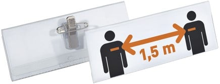 Badge Durable XL met combiklem 40x105mm set à 14 stuks